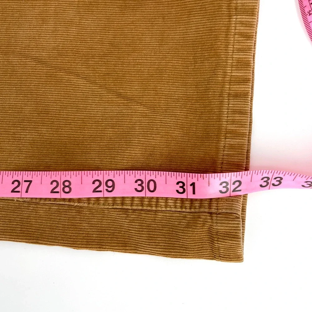 J.Crew Favorite Fit Corduroy Pants Mens 30R Tan Camel Brown Stretch Casual‎